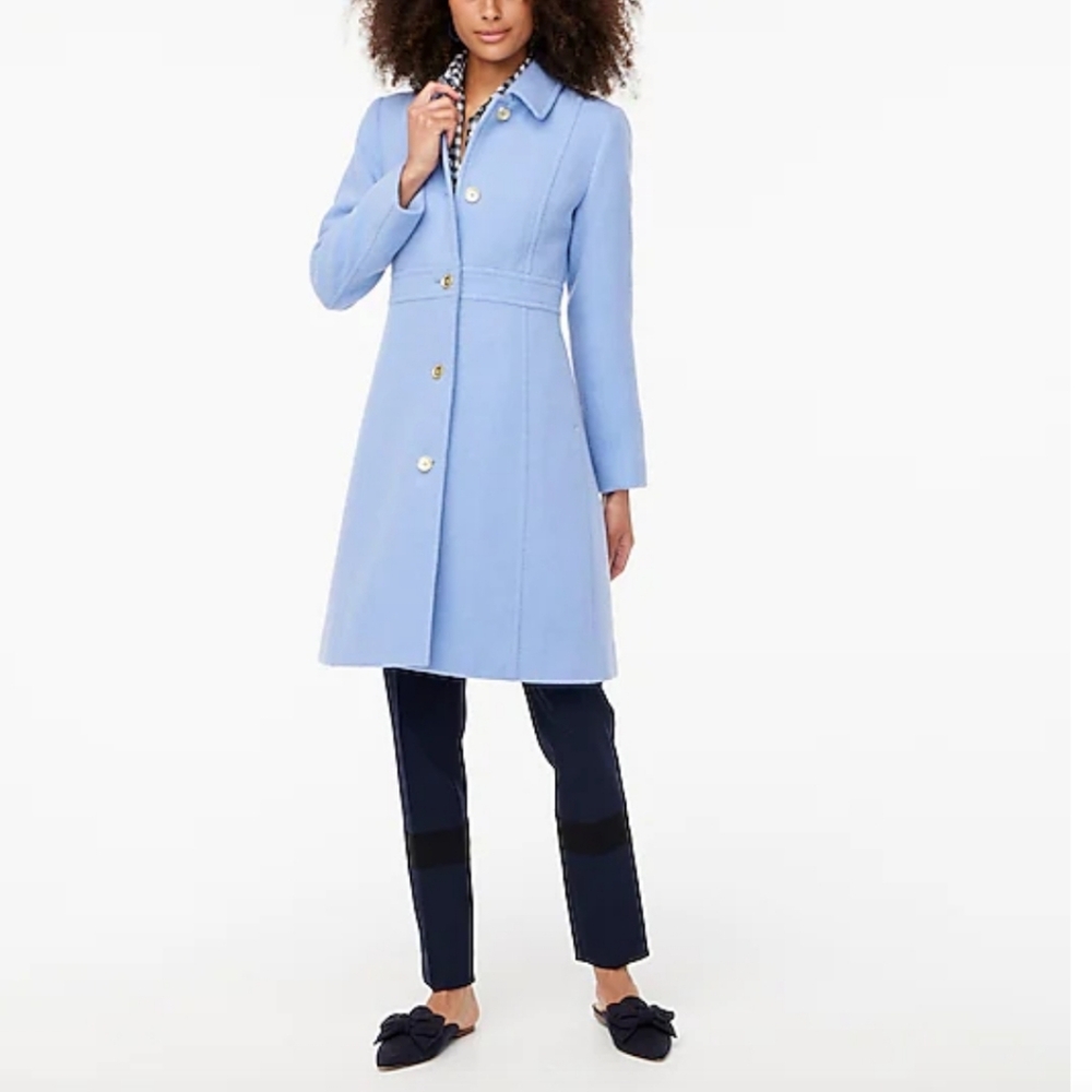 J. Crew Wool Blend Lady Coat Light Blue Size 00